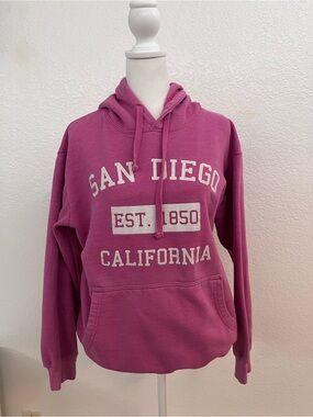 San Diego California Est. 1850 Pink Pullover Hoodie Sweatshirt Medium